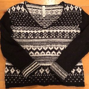Black and white sweater